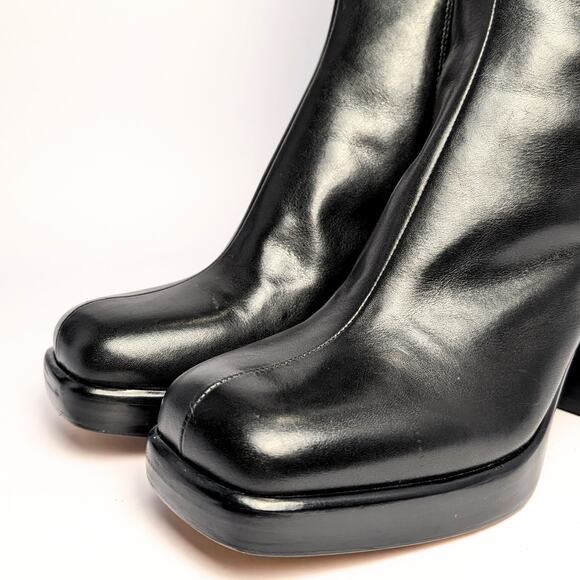 Rag & Bone Black Leather Platform Boots – Size 36.5 - Picture 8 of 8